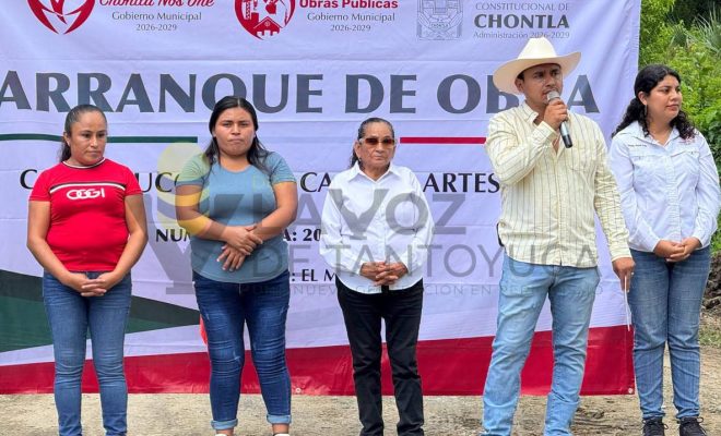 Ayuntamiento de Chontla inicia tres obras de infraestructura vial en comunidades del municipio