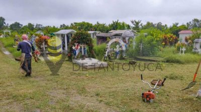Ayuntamiento de Citlaltépetl realiza labores de limpieza y rehabilitación en el Panteón Municipal