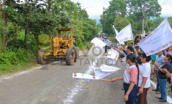 Ayuntamiento de Citlaltépetl da banderazo a obra de infraestructura vial en La Sabinas