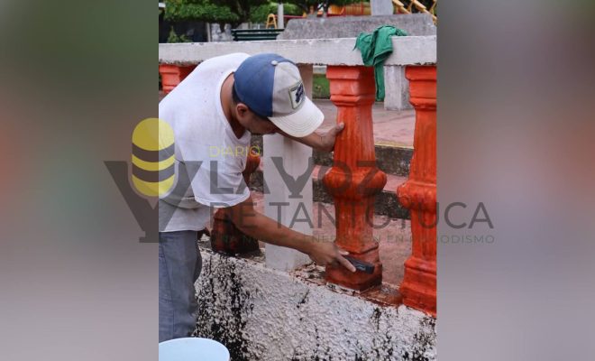 Ampliar imagen al hacer click Gobierno de Chontla avanza en la conservación y renovación de espacios públicos