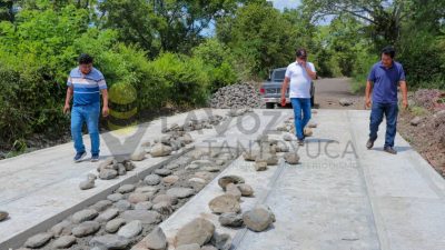 Gobierno de Citlaltépetl fortalece la movilidad con pavimentación del camino rural en La Ceiba
