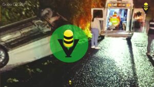 Volcadura de un automóvil deja dos lesionados en la México - Tampico