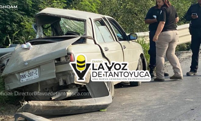 Clic en la imagen para ampliarla. Mueren dos hermanitos de Tantoyuca en aparatoso cchoque en Nuevo León