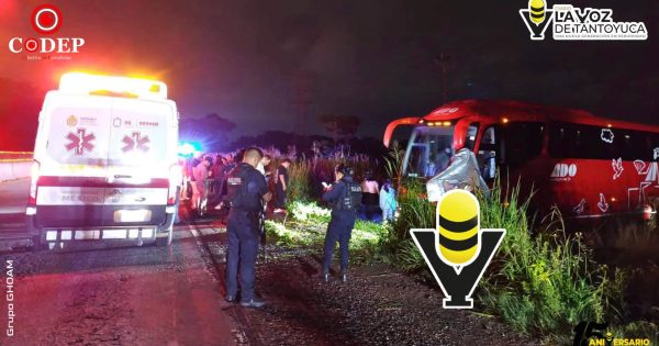 Asaltan autobús ADO en la autopista Cosoleacaque - Nuevo Teapa