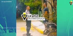 Vecinos amarran y entregan a presunto delincuente a las autoridades