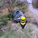 Camioneta termina en zanja tras accidente en camino vecinal, en Tempoal