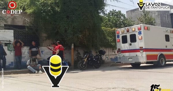 Accidente deja a joven con lesiones leves en Huejutla