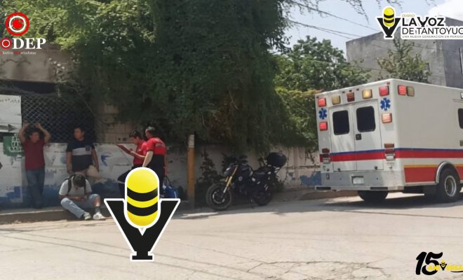Accidente deja a joven con lesiones leves en Huejutla