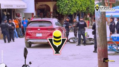 Choque entre una moto y una camioneta dejó solo daños materiales, en Benito Juárez