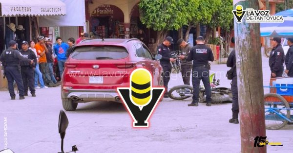Choque entre una moto y una camioneta dejó solo daños materiales, en Benito Juárez