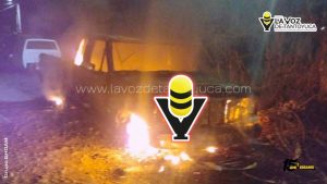 Camioneta termina completamente calcinada por corto circuito, en El Higo
