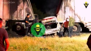 Muere automovilista calcinado tras ser arrastrado por un tráiler