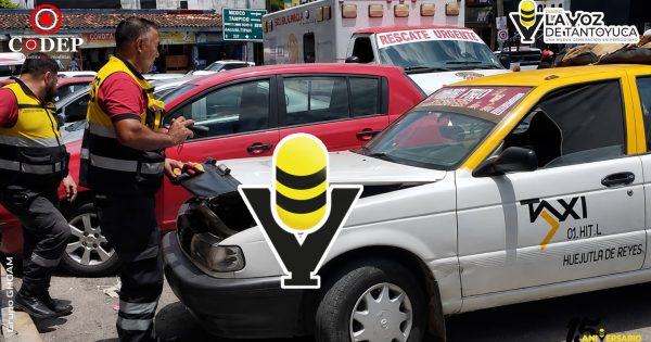 Víbora se mete a un taxi en Huejutla y pone en apuros a taxista