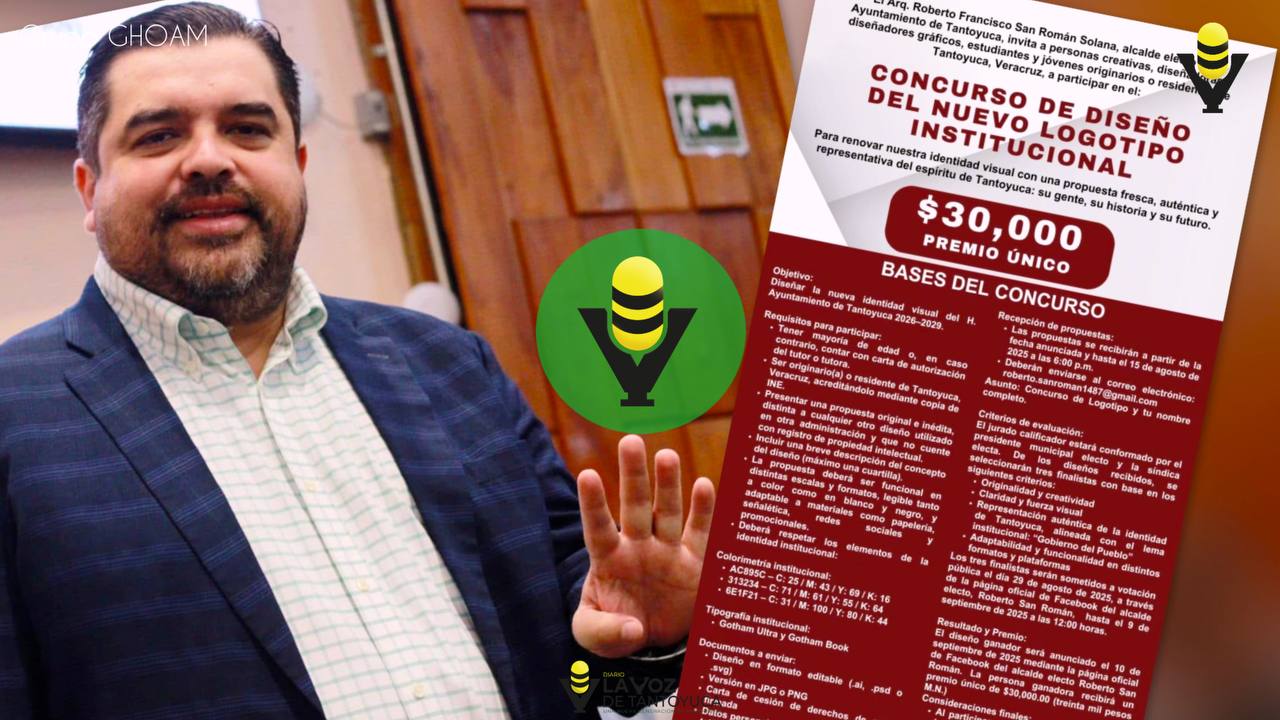 Alcalde electo de Tantoyuca convoca a concurso para diseñar el logotipo  institucional 2026 - 2029 - Diario La Voz de Tantoyuca