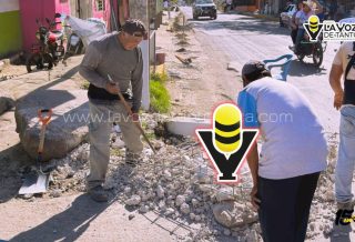 Mejora en la visibilidad: retiran placa de concreto en calle 12 de Julio
