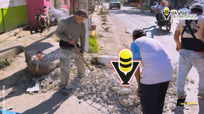 Mejora en la visibilidad: retiran placa de concreto en calle 12 de Julio