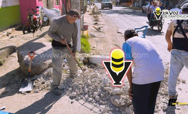 Mejora en la visibilidad: retiran placa de concreto en calle 12 de Julio