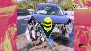 Fémina resulta lesionada tras chocar contra un muro de contención 