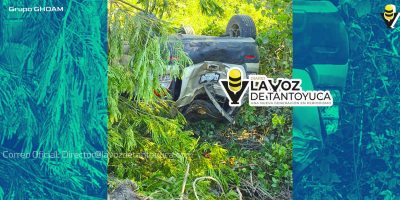 Vuelca vehículo sobre la México - Tampico