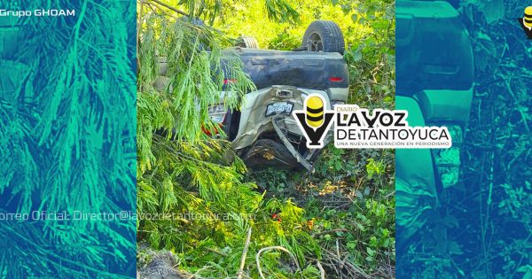 Vuelca vehículo sobre la México - Tampico