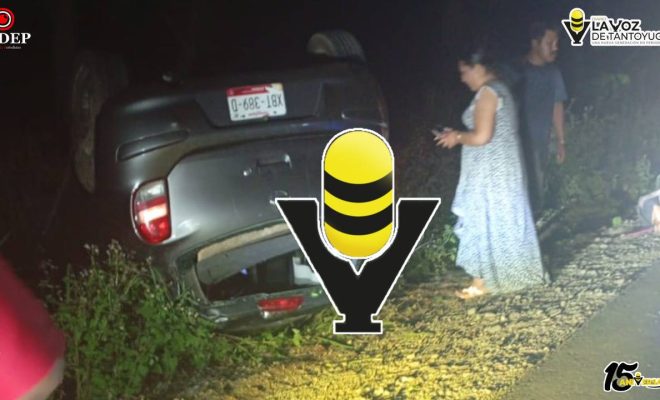 Volcadura de vehículo deja un lesionado en la México - Tampico