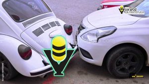 Choque en la zona centro deja daños materiales mínimos, en Tantoyuca