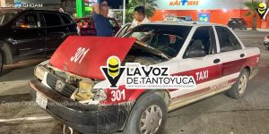 Conductor provoca percance en la Gasolinera González