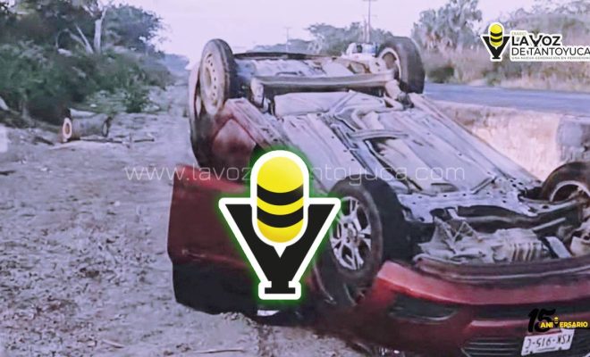 Mujer resulta lesionada tras volcadura en la Alazán - Canoas