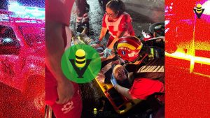Choque entre moto y camioneta deja un lesionado 