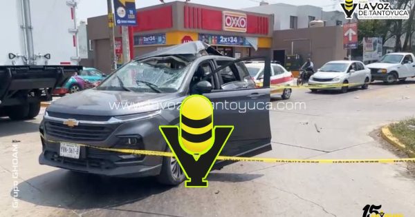 Explosión de tanque de gas dentro de vehículo genera alarma en Boca del Río