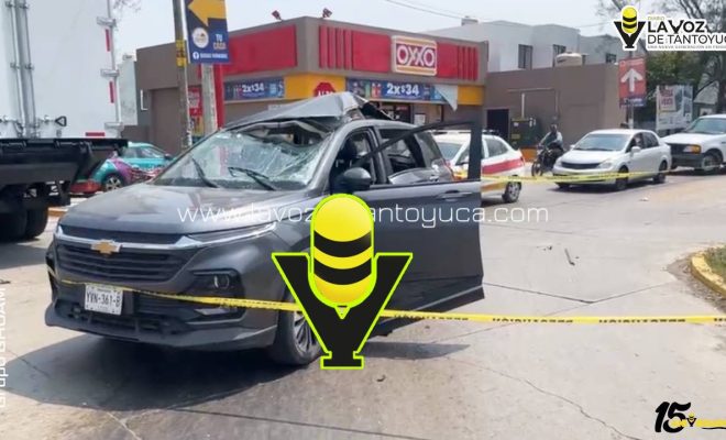 Explosión de tanque de gas dentro de vehículo genera alarma en Boca del Río
