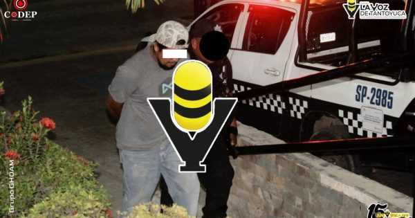 Detienen a sujeto por presunta agresión a su esposa, en Tantoyuca