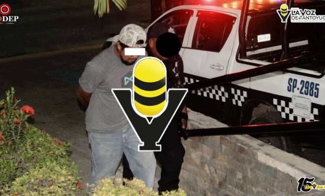 Detienen a sujeto por presunta agresión a su esposa, en Tantoyuca