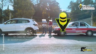 Despistado taxista provoca choque sobre la municipalizada