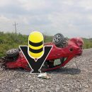 Volcadura de auto compacto en la Pánuco - Tempoal deja un lesionado