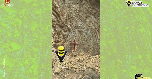 Hallan supuesta imagen de la Virgen María durante obra carretera en Aquismón