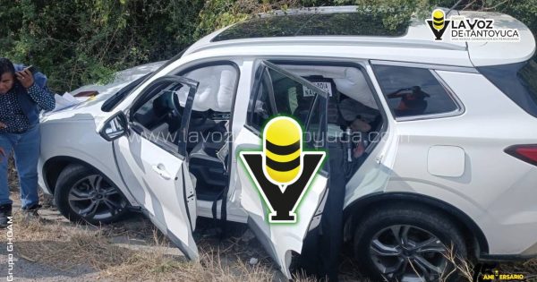 Mujer originaria de Huejutla resulta lesionada en accidente vial, en Pánuco