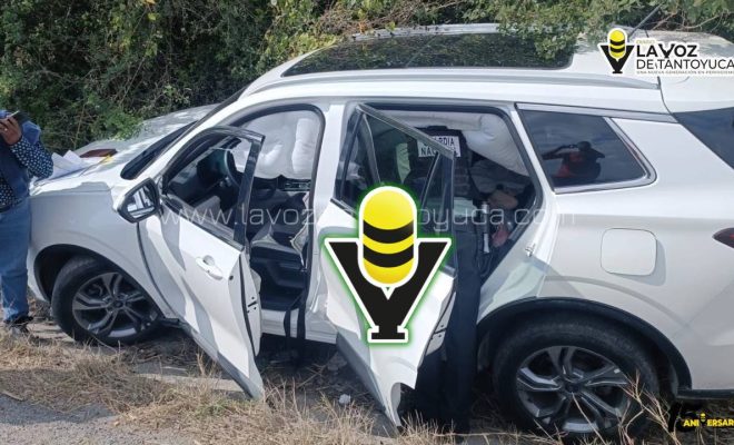 Mujer originaria de Huejutla resulta lesionada en accidente vial, en Pánuco