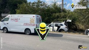 Mujer originaria de Huejutla resulta lesionada en accidente vial, en Pánuco 