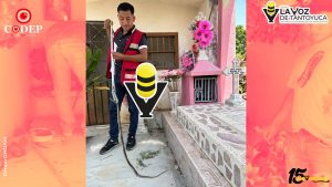 Capturan serpiente en el Panteón Municipal de Platón Sánchez