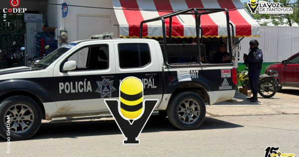 Discusión de pareja provoca movilización policiaca, en Tantoyuca
