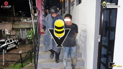 Detienen a hombre por presunta agresión a un vecino, en Tantoyuca