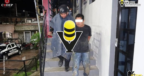 Detienen a hombre por presunta agresión a un vecino, en Tantoyuca