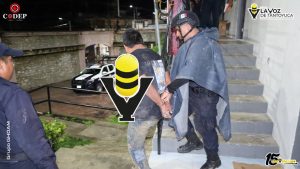 Detienen a hombre por presunta agresión a un vecino, en Tantoyuca 