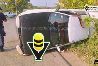 Festejaba el Día del Amor y la Amistad; vuelca ebrio sujeto en Cazones