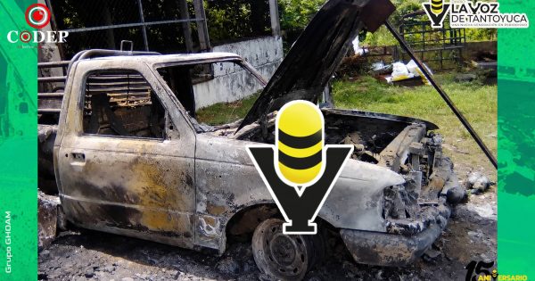 Incendian camioneta en comunidad de Tempoal