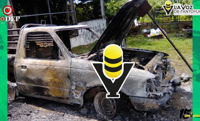Incendian camioneta en comunidad de Tempoal