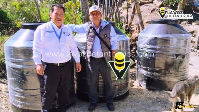 Entregan Tinacos subsidiados en Chicontepec