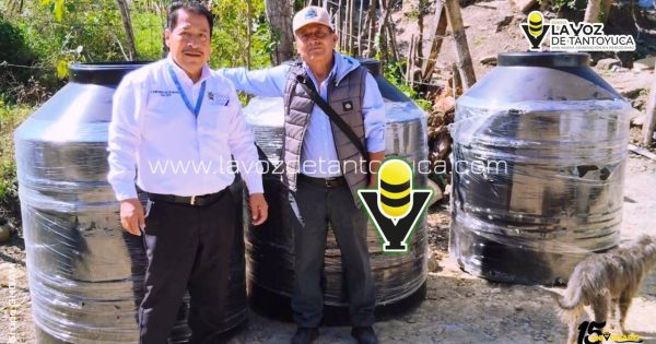 Entregan Tinacos subsidiados en Chicontepec