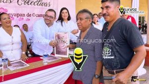 Los compadres se dan el sí; se casan en las bodas colectivas 